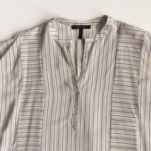 BCBG Silk Oversized Blouse Top - Picture 5 of 7